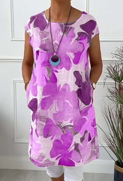 Tamara | Comfortable Dress with Butterfly Print