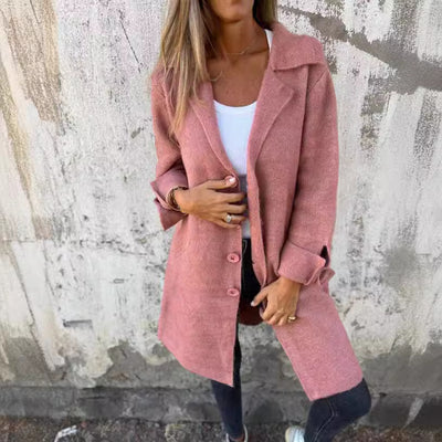 Selene - Gardigan Lapel long autumn coat