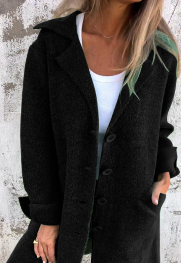 Selene - Gardigan Lapel long autumn coat