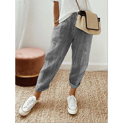 Lore | Striped Summer Cotton Trousers
