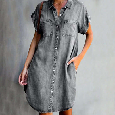 Valerie | Slim Denim Coverage Belly Dress