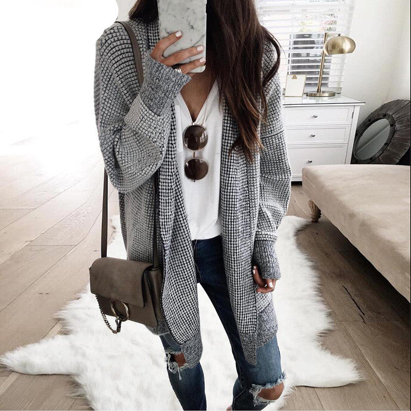 Waffle Texture Cardigan