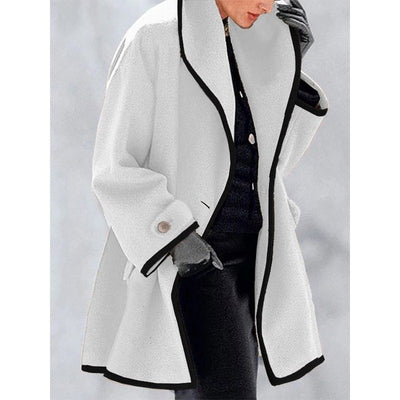Cressida | Elegant Contrast-Trim Coat