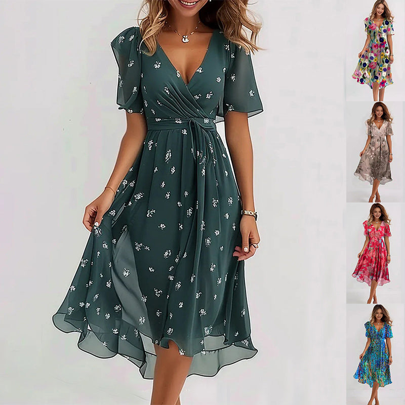 Priscilla | Elegant Summer Dress With Short Sleeves