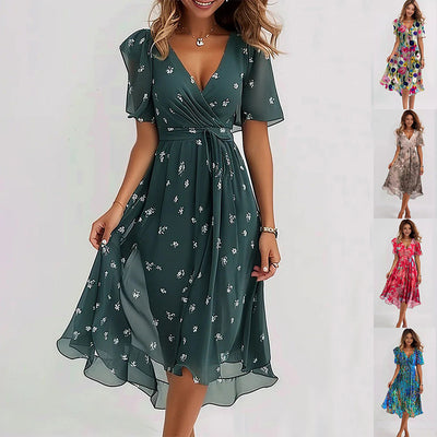 Priscilla | Elegant Summer Dress With Short Sleeves