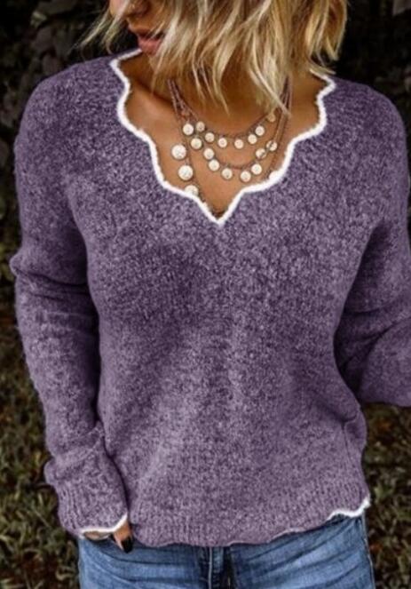 Audrey - V-neck Knitted Jumper