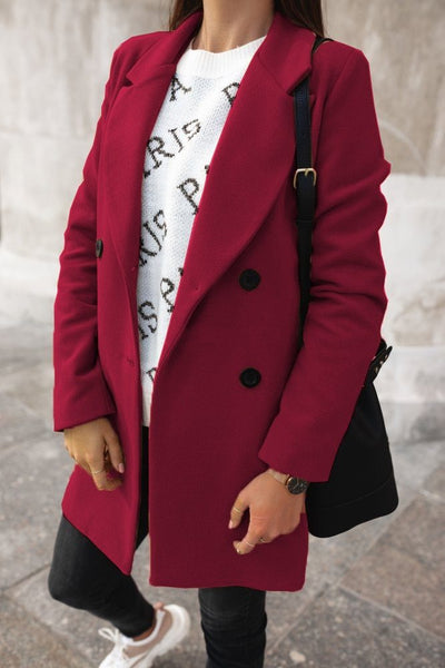 Elianna | Classic Double-Breasted Coat