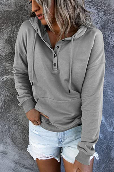 Olivia | Long-sleeved Hooded Sweatshirt With Pockets