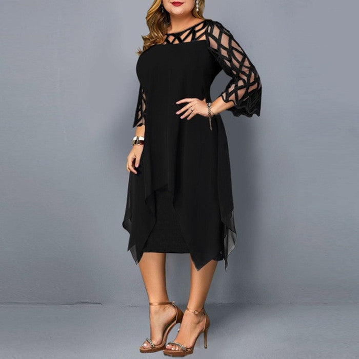 Freya | Lace Chiffon Mini Dress