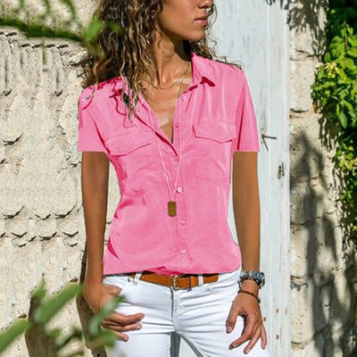 Mia | Elegant New Lapel Short Shirt Women