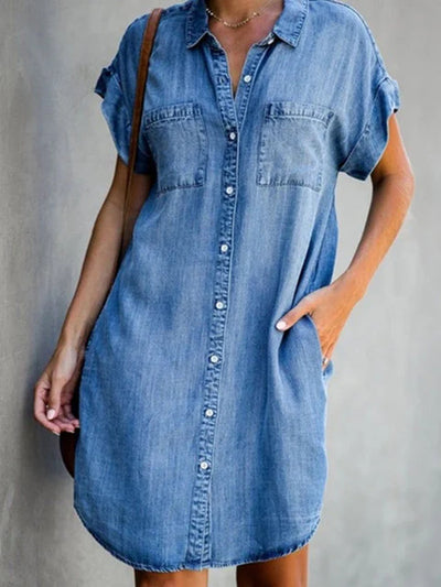 Valerie | Slim Denim Coverage Belly Dress