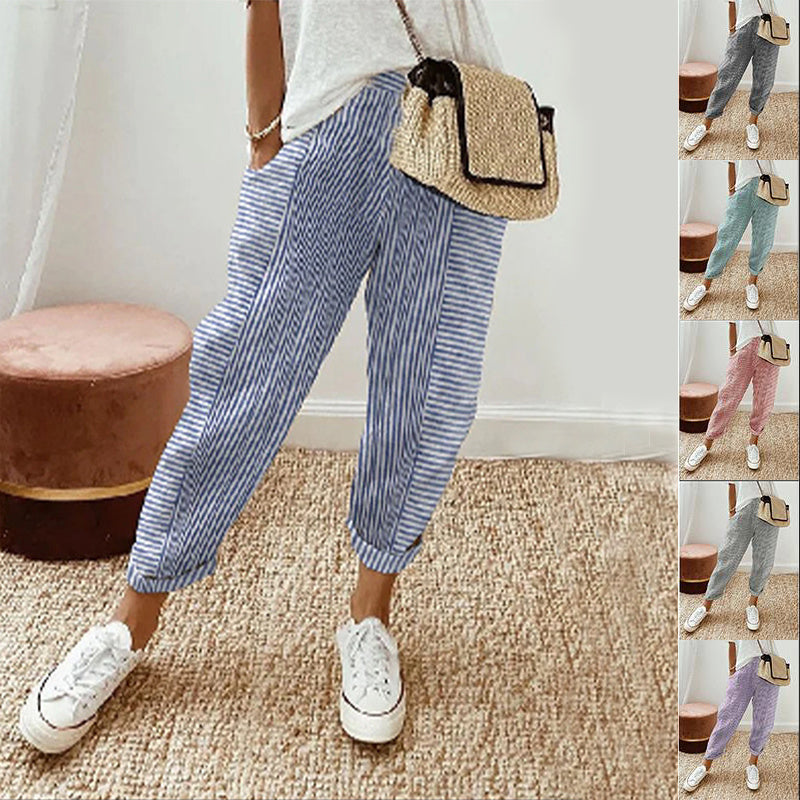 Lore | Striped Summer Cotton Trousers