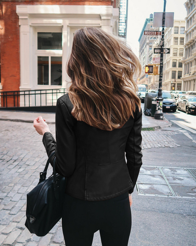 Sophia - Italian Leather Suit Jacket