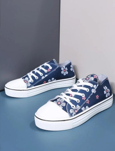 Komfortable Flower Design Shoes Flat