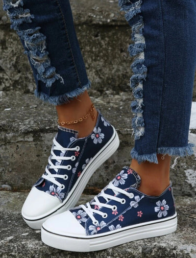Komfortable Flower Design Shoes Flat