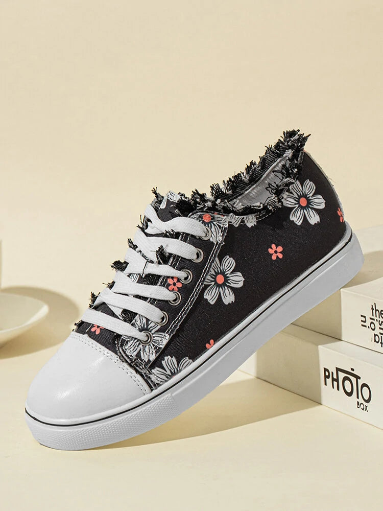 Komfortable Flower Design Shoes Flat