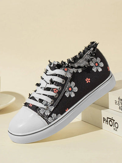 Komfortable Flower Design Shoes Flat