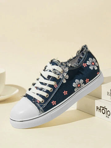 Komfortable Flower Design Shoes Flat