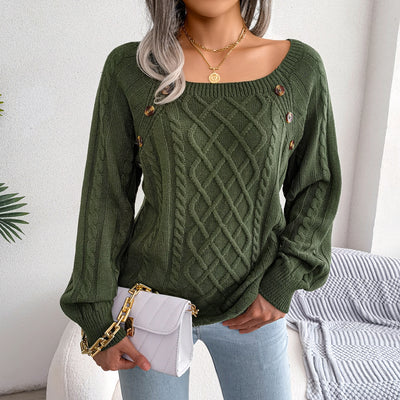 Viviene | Elegant Cable Knit Sweate