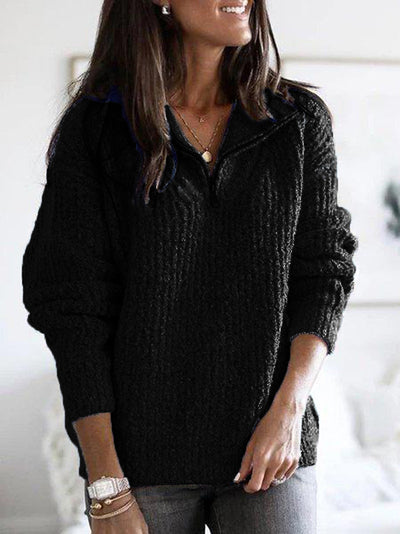 Gina | Knitted Sweater With Zipper