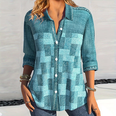 Aria | Elegant And Breathable Plaid Blouse