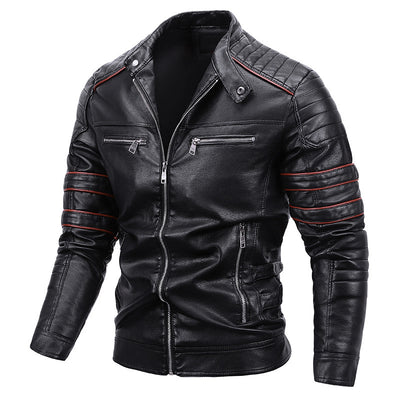Motorrad Herren Samtjacke Leder