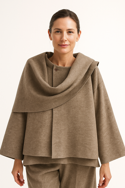 Maelis | Draped Wool Coat