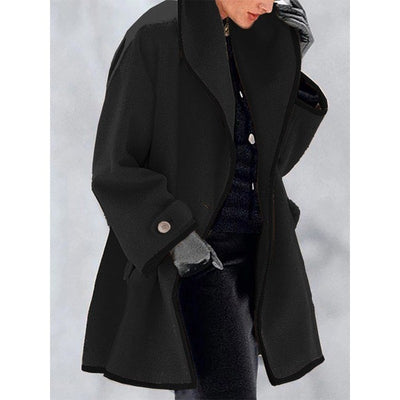 Cressida | Elegant Contrast-Trim Coat
