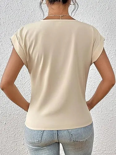 VOGUE V Neck Top: Afslappet og ubesværet sofistikering