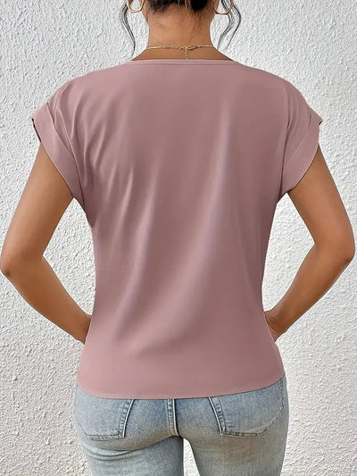 VOGUE V Neck Top: Afslappet og ubesværet sofistikering