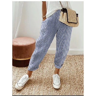 Lore | Striped Summer Cotton Trousers