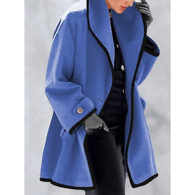 Cressida | Elegant Contrast-Trim Coat