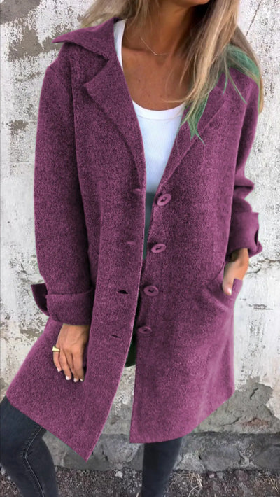 Selene - Gardigan Lapel long autumn coat