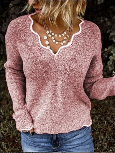 Audrey - V-neck Knitted Jumper