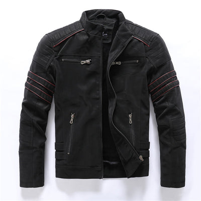 Herren Lederjacke aus gewaschenem Leder