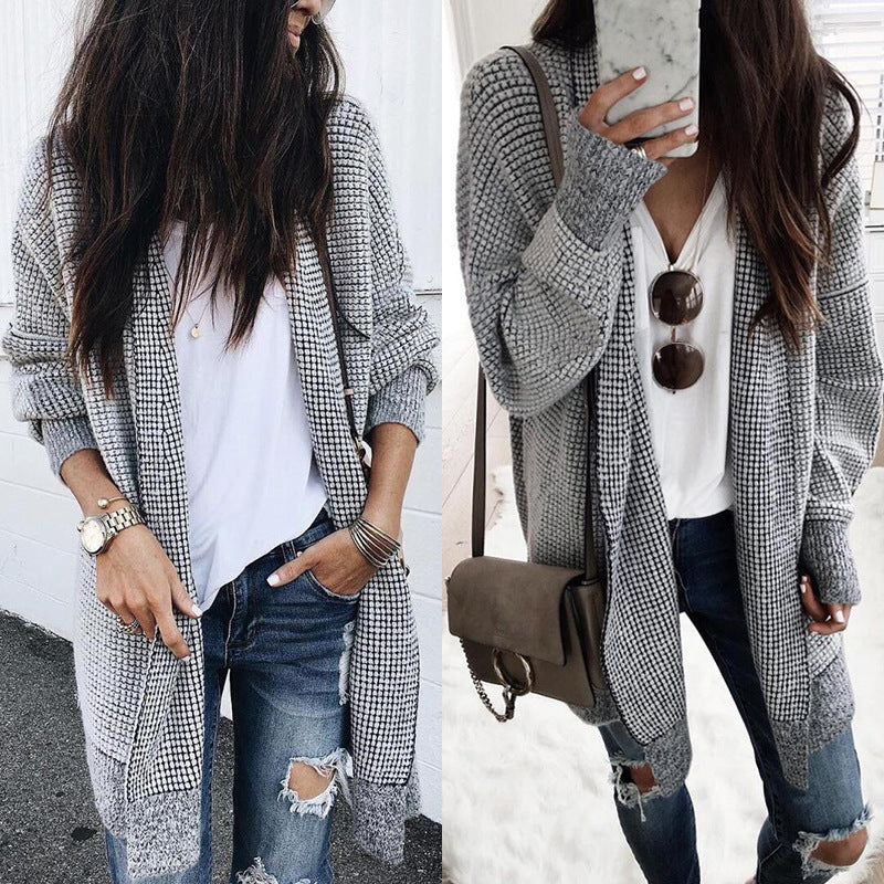 Waffle Texture Cardigan