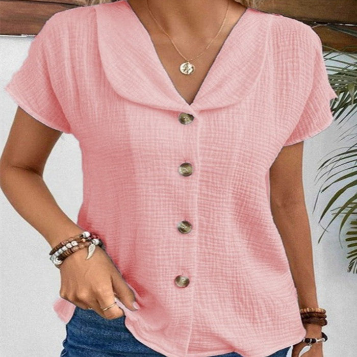 Aliyah | Elegant Button Summer Blouse