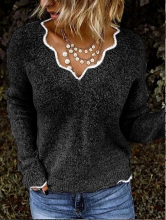 Audrey - V-neck Knitted Jumper