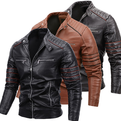 Motorrad Herren Samtjacke Leder