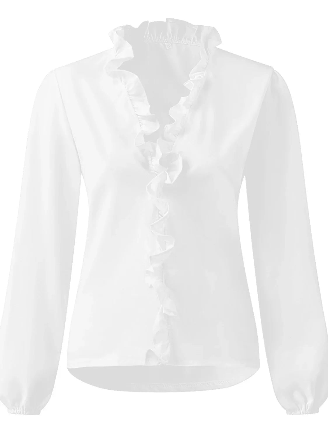 Maisie | Ruffled V-Neck Long Sleeve Blouse