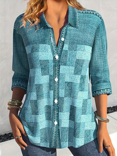 Aria | Elegant And Breathable Plaid Blouse