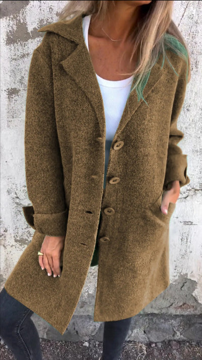 Selene - Gardigan Lapel long autumn coat