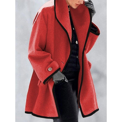 Cressida | Elegant Contrast-Trim Coat