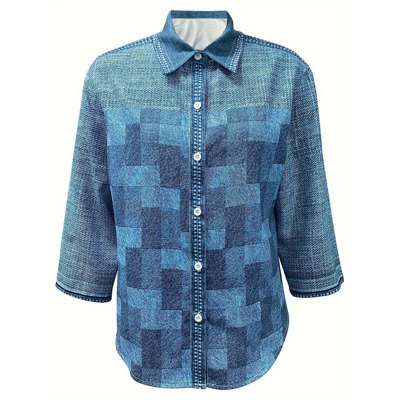 Aria | Elegant And Breathable Plaid Blouse