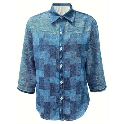 Aria | Elegant And Breathable Plaid Blouse