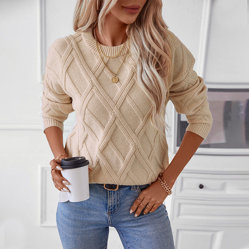 Sophia - Solid Colour Casual Sweater