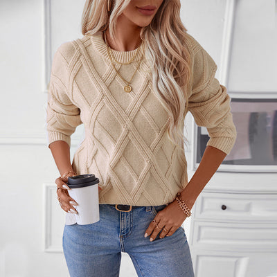Sophia - Solid Colour Casual Sweater
