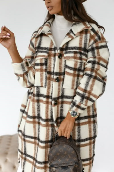 Kaitlyn | Plaid Longline Jacket