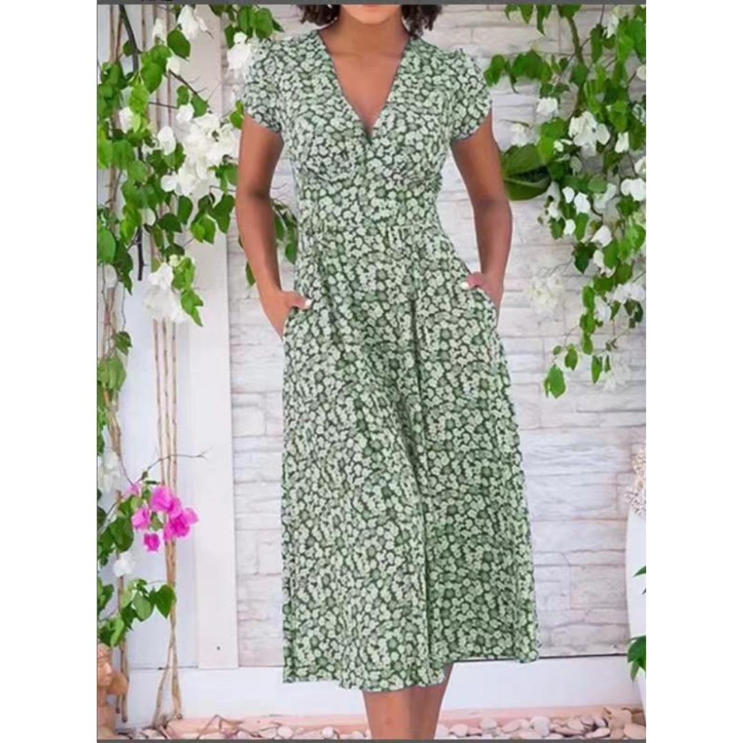 Katrina | Elegant Bohemian V-Neck Dress