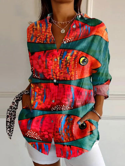 Amara | Casual Floral Breeze Button Shirt